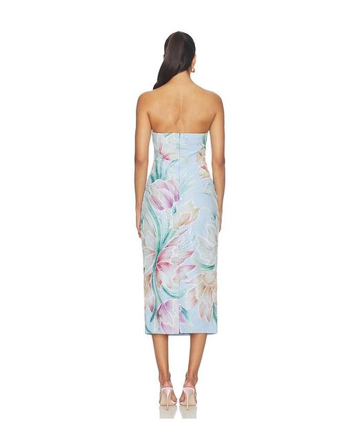 Elliatt Blue Priselle Strapless Midi Dress