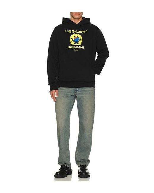 Market Black Smiley Call My Lawyer Bear Hoodie for men