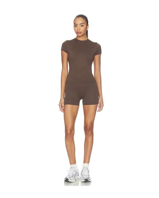 NikeSKIMS Brown Matte Baby Short Sleeve Tee