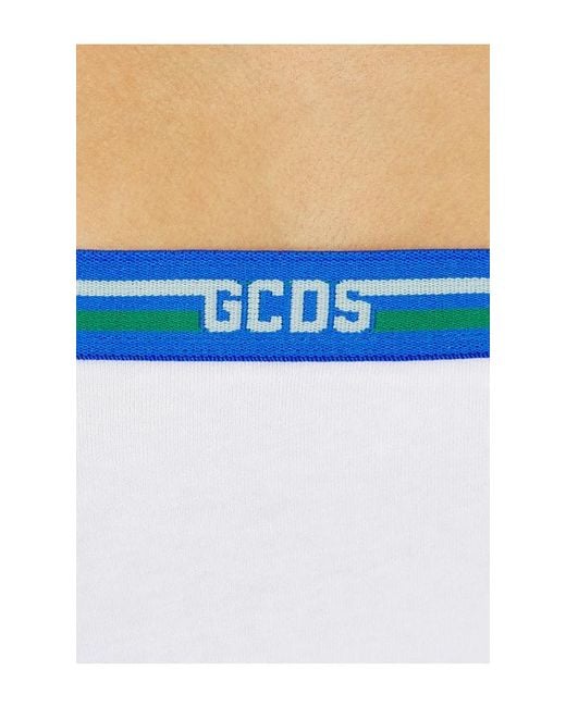Gcds Blue Logo Tape Mini Top
