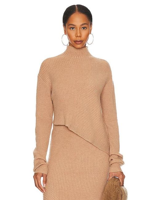 L'academie Natural Leola Mock Neck Sweater
