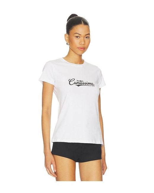 Gcds White Cuntissima Slim T-Shirt