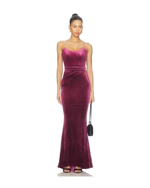 Zhivago Red Reine De Reinettes Velvet Gown