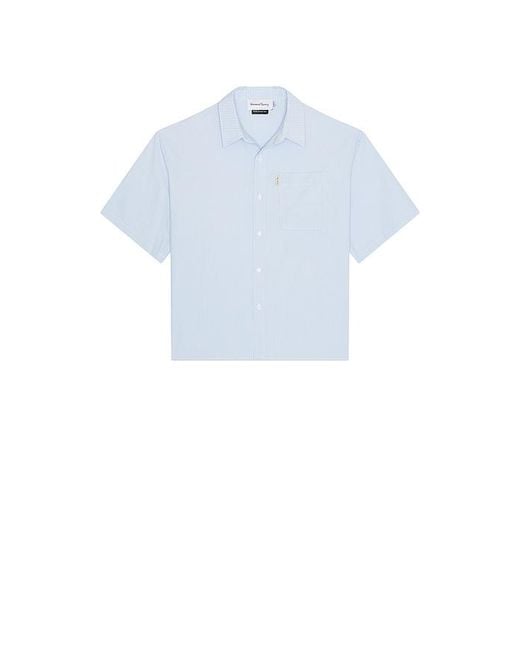 House Of Sunny White Seersucker Box Fit Shirt for men