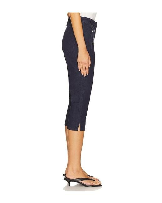 AFRM Blue Dione Sailor Capri Jeans