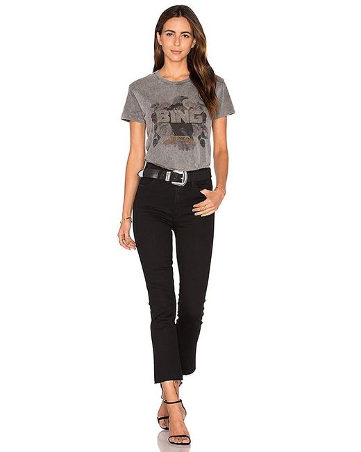 Mother Black The Hustler Ankle Fray Jeans