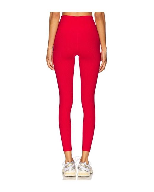 Year Of Ours Red Ribbed Veronica Legging