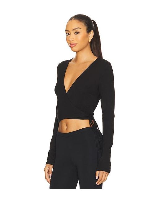 superdown Black Charlie Wrap Top
