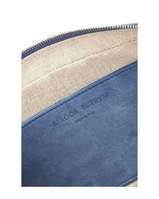 Magda Butrym Blue Brigitte Trapeze Suede Bag