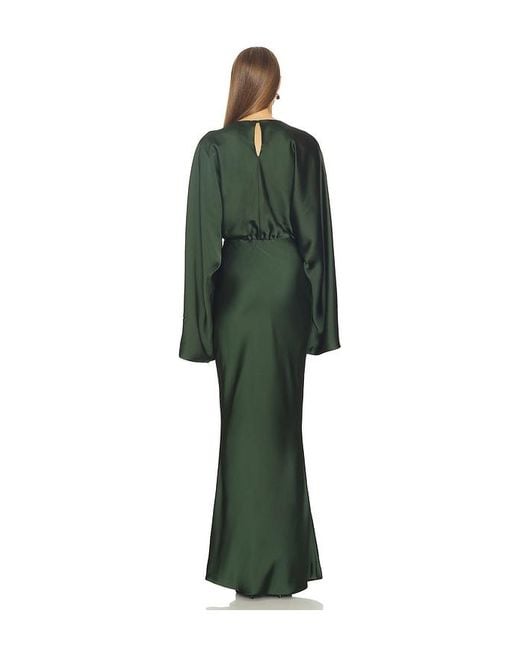 Norma Kamali Green Reverse Obie Gown