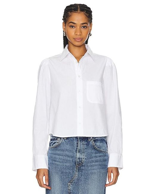 Citizens of Humanity White Nia Crop Shirt