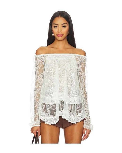 Free People White Goldie Knit Top