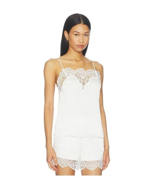 Generation Love White Alisa Lace Combo Hammered Satin Cami