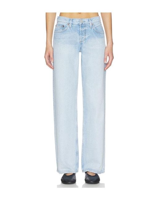 Agolde Blue Low Rise Loose Jeans