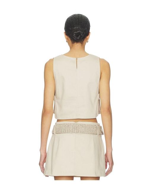 MY BEACHY SIDE Natural Alba Denim Top