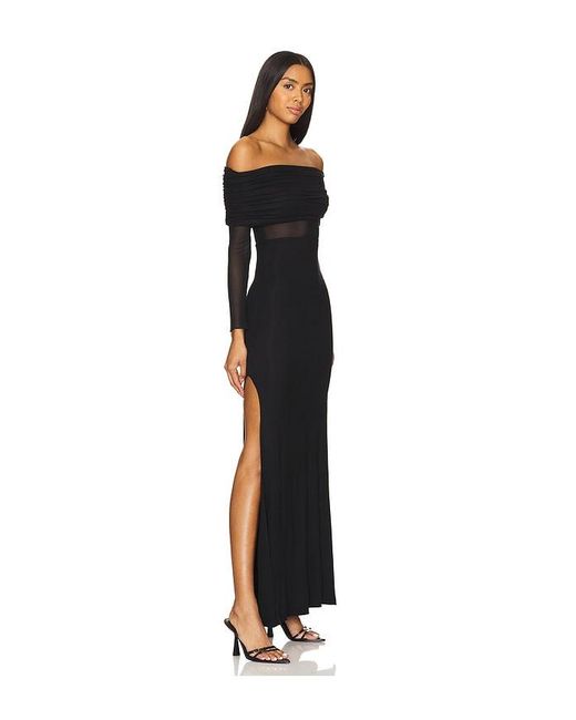RTA Black Zadie Long Sleeve Maxi Dress