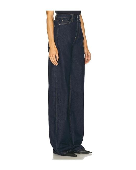 GRLFRND Blue Austen High Rise Curve