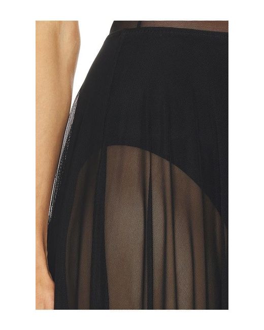 Norma Kamali Black Flared Skirt To Floor
