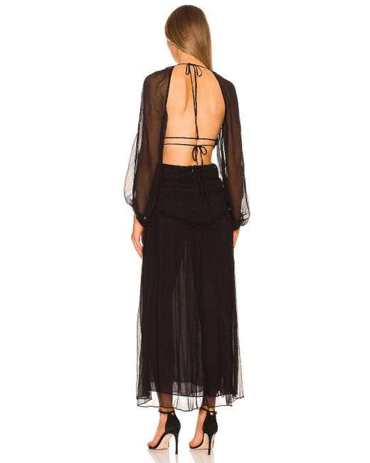 Shona Joy Safira Midi Dress in Black | Lyst