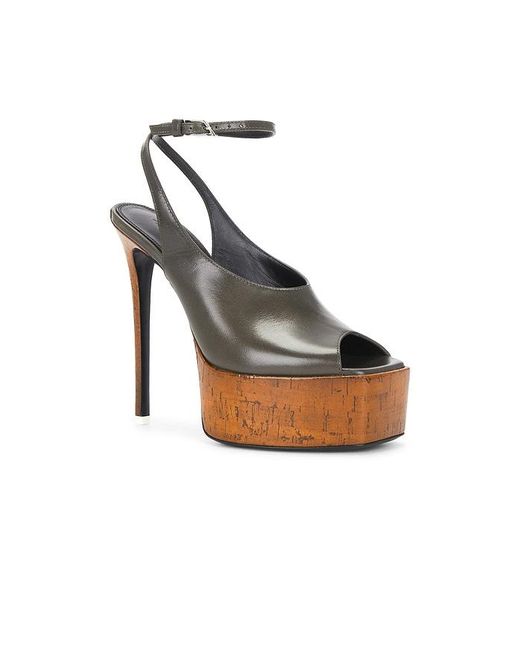 The Attico Gray Ornella 140 Sandal