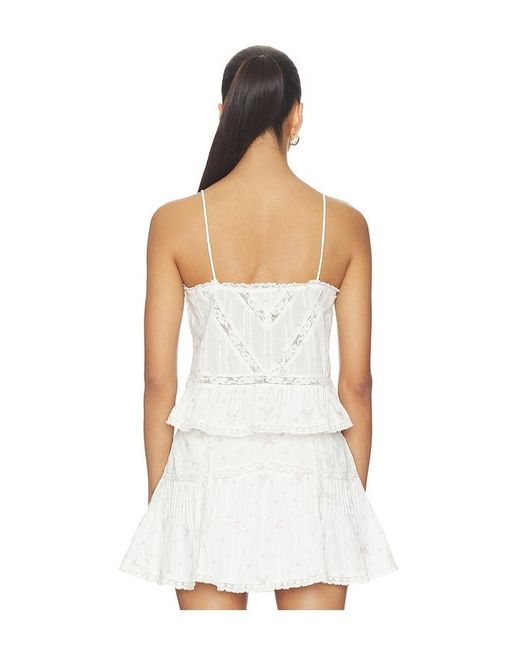 LoveShackFancy White Ondeline Cami Top