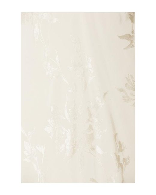 Hemant & Nandita White Biased Mini Dress With Mock Neck