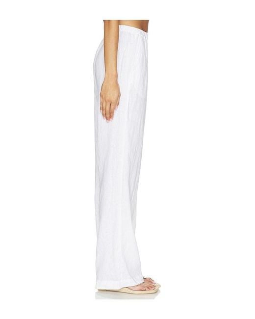 AEXAE White Linen Low Waist Day Pant