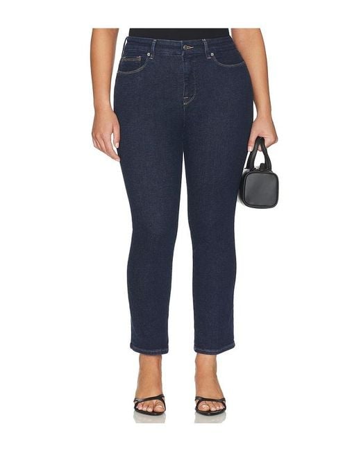 GOOD AMERICAN Blue Good Legs Straight Jeans