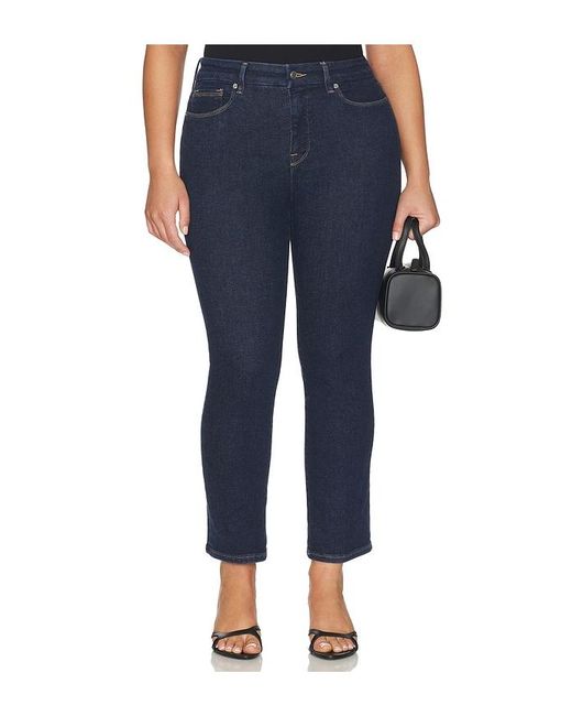 GOOD AMERICAN Blue Good Legs Straight Jeans