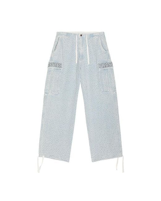 Pleasures Cargo-Hose Knitted in White für Herren