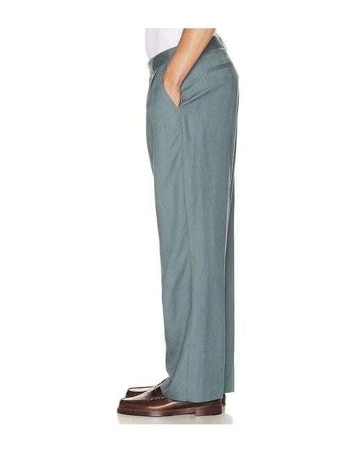 Percival Blue Straight Leg Trousers for men