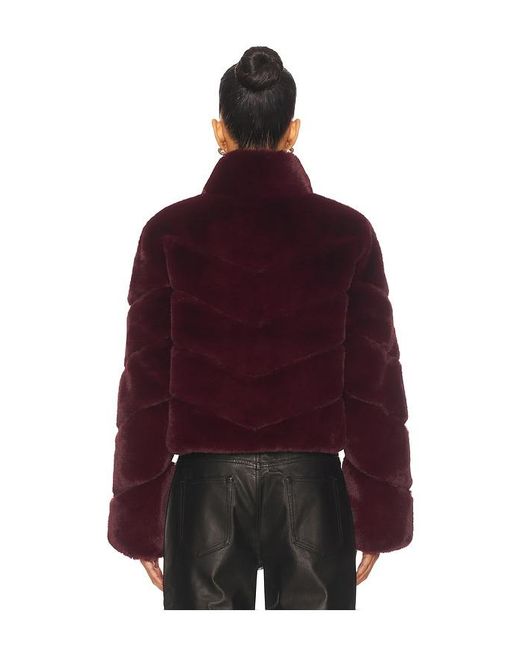 Generation Love Red Brianna Faux Fur Jacket