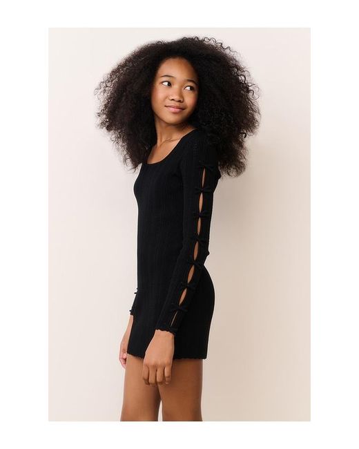 LoveShackFancy Black Tween Dorinda Dress