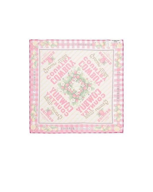 Pañuelo Sedoso Cowboy Country Grown Wild Berries En Color Rosado Talla The Laundry Room de color Pink
