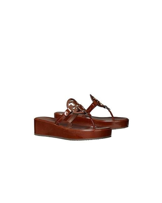 Tory Burch Brown Miller Wedge Sandal