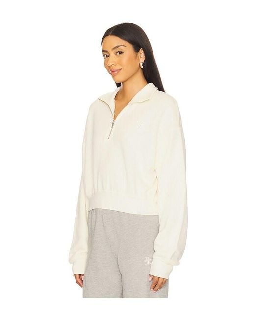 ÉTERNE ハーフジッパースウェットシャツ White