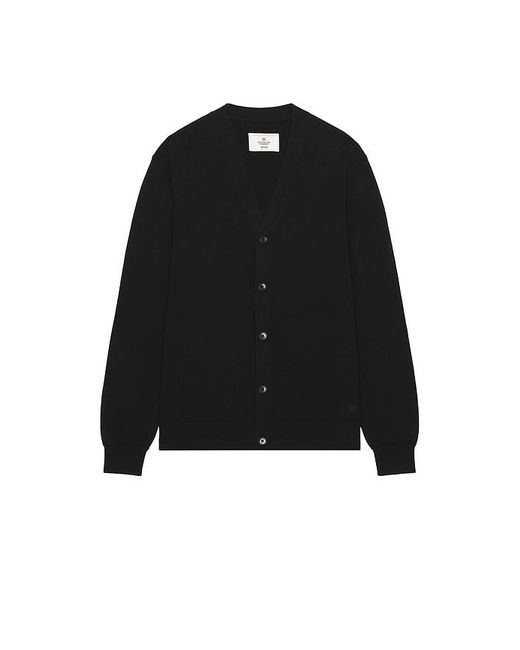 Reigning Champ Black Cotton Cashmere Cardigan for men