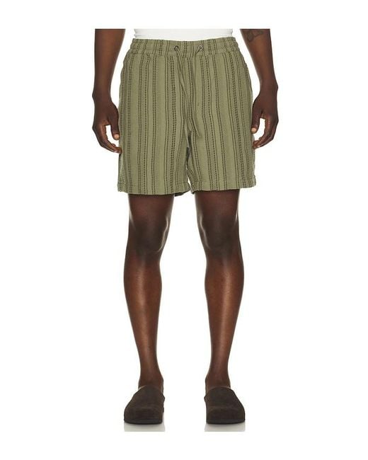 Marine Layer Green 6 Saturday Dobby Stripe Short for men