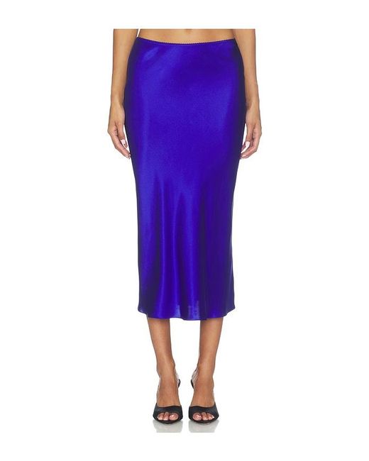 SABLYN Purple Miranda Scallop Trim Bias Cut Pull On Skirt