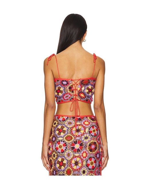 Agua Bendita Red X Revolve Vicky Crop Top