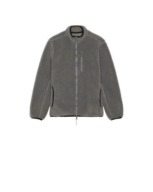 Beyond Yoga Gray Boucle Fleece Zip Jacket for men