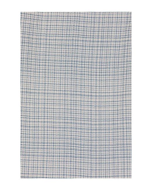 Theory Gray Mini Texture Check Shirt for men