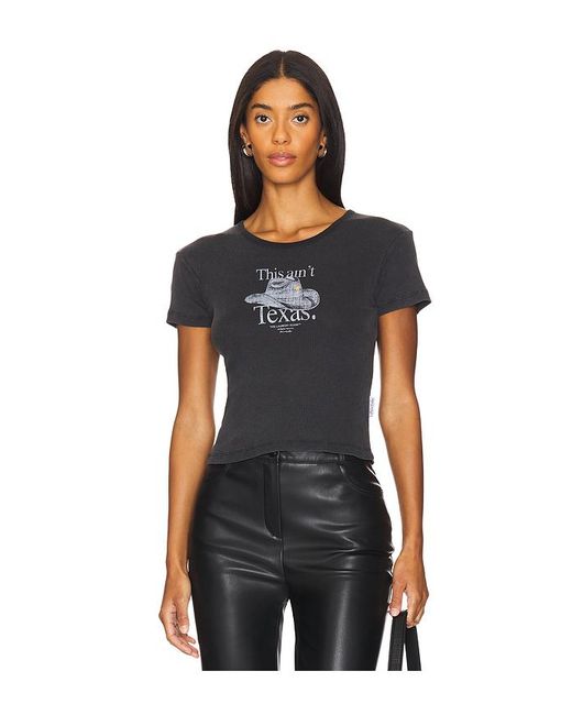 The Laundry Room Black This Ain'T Texas Baby Rib Tee