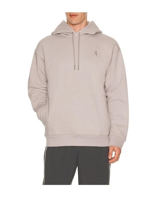 On Shoes Gray Club Collect Hoodie Geo for men