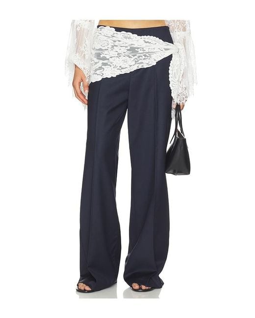 Sea Blue Fiora Tropical Wool Pants