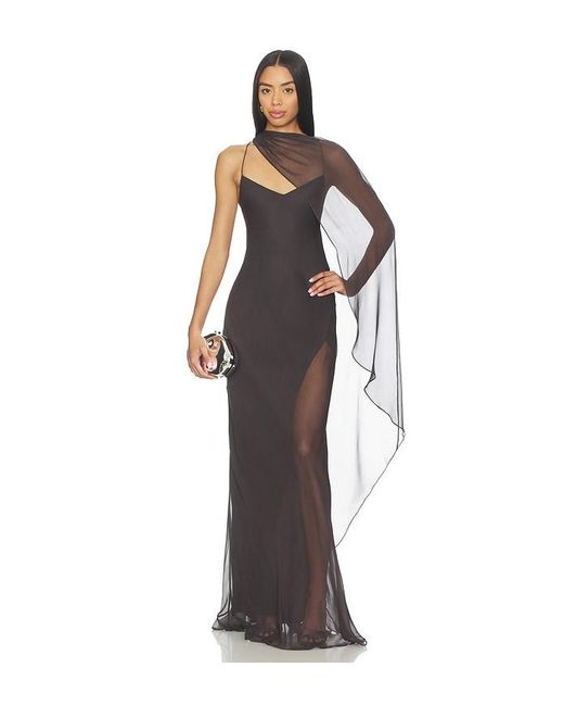 The Sei Multicolor Cami Gown With Slit And Cape