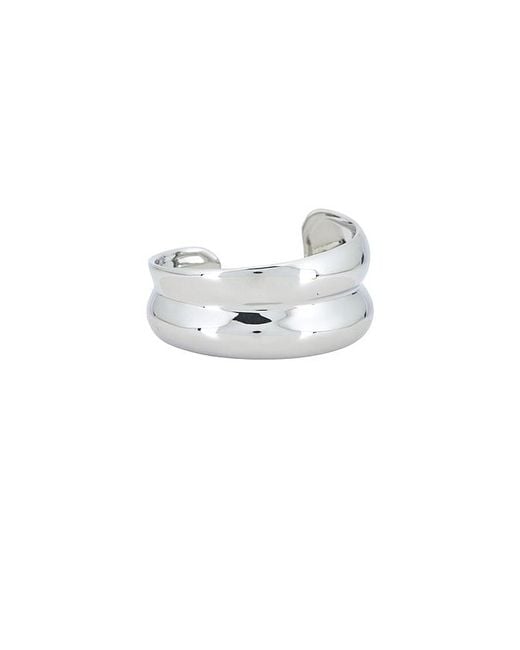 Shashi White Double Dome Cuff Bracelet