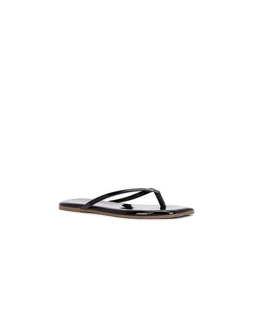TKEES Black Square Toe Lily Sandal
