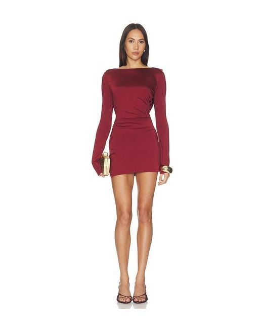 Auteur Studio Red Hollis-Cowl Back Mini Dress