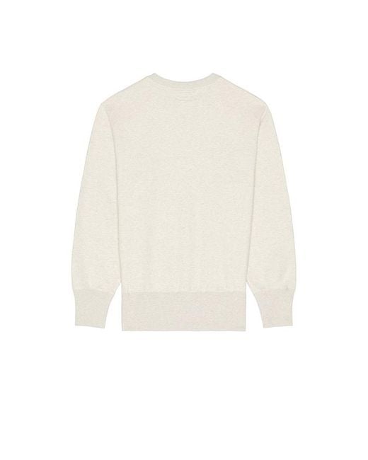 Beams Plus Natural Sweat Crew Print for men